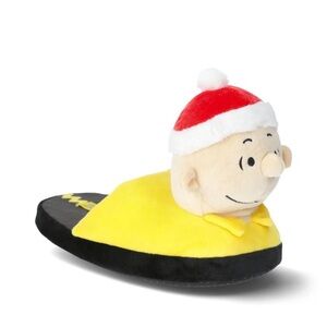 Peanuts Family Christmas Character 3D Scuff Slippers, Adult Men Size 9/10